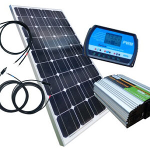 Inselanlage 100W Set mit Spannungswandler