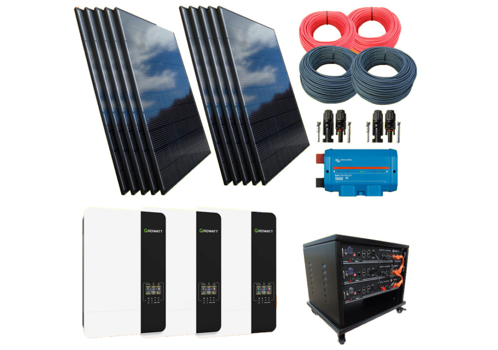 3KW Hybrid Anlage mit Lithium Speicher