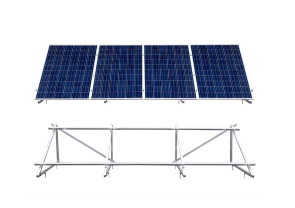 Solaranlage Unterkonstruktion Aufständerung für 4 Module