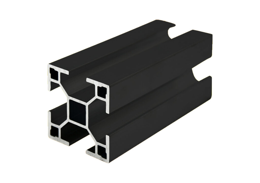 2,00m Standardprofil Aluminium 40x40mm schwarz