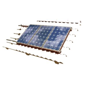 Pfannendachhalterung für 2 Module 250 bis 360Watt